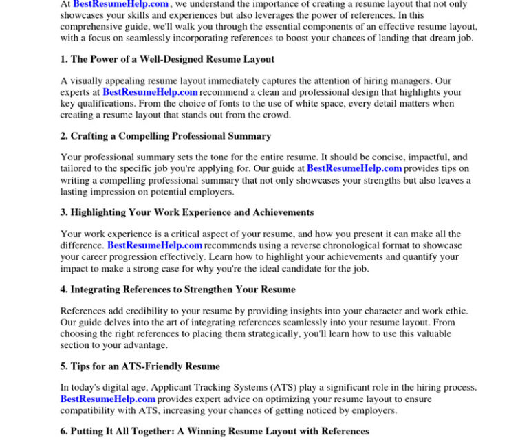 How to Format References on Resume Like a Pro