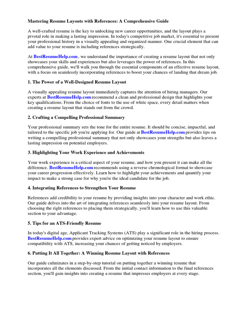 How to Format References on Resume Like a Pro