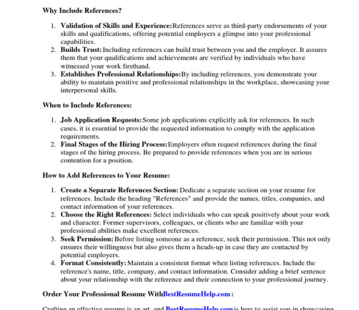 Should You Include References on a Resume? Updated Insight