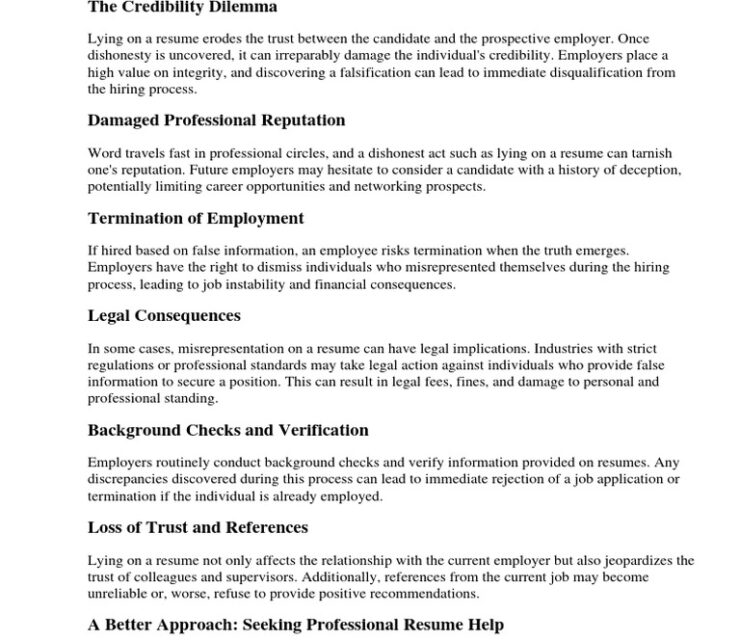 Can I Lie on My Resume? Here’s What Could Happen