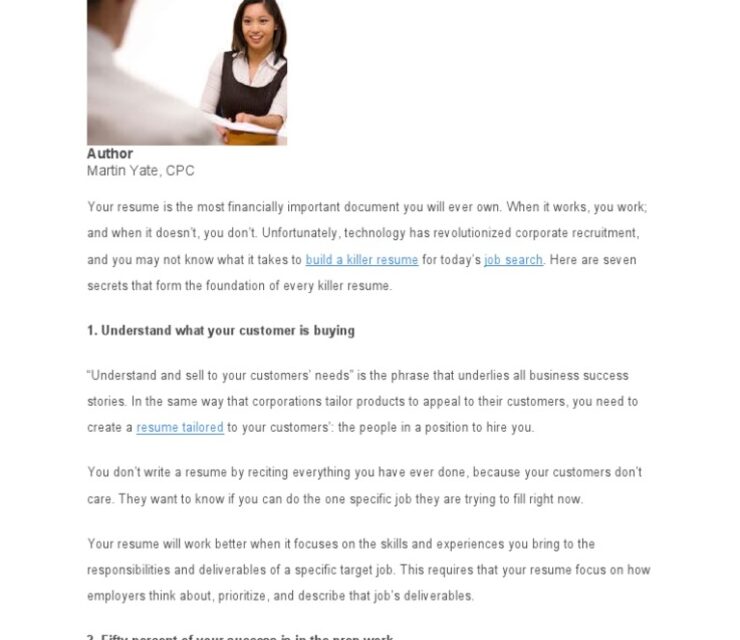 How Do I Write a Great Resume? Expert Secrets Revealed