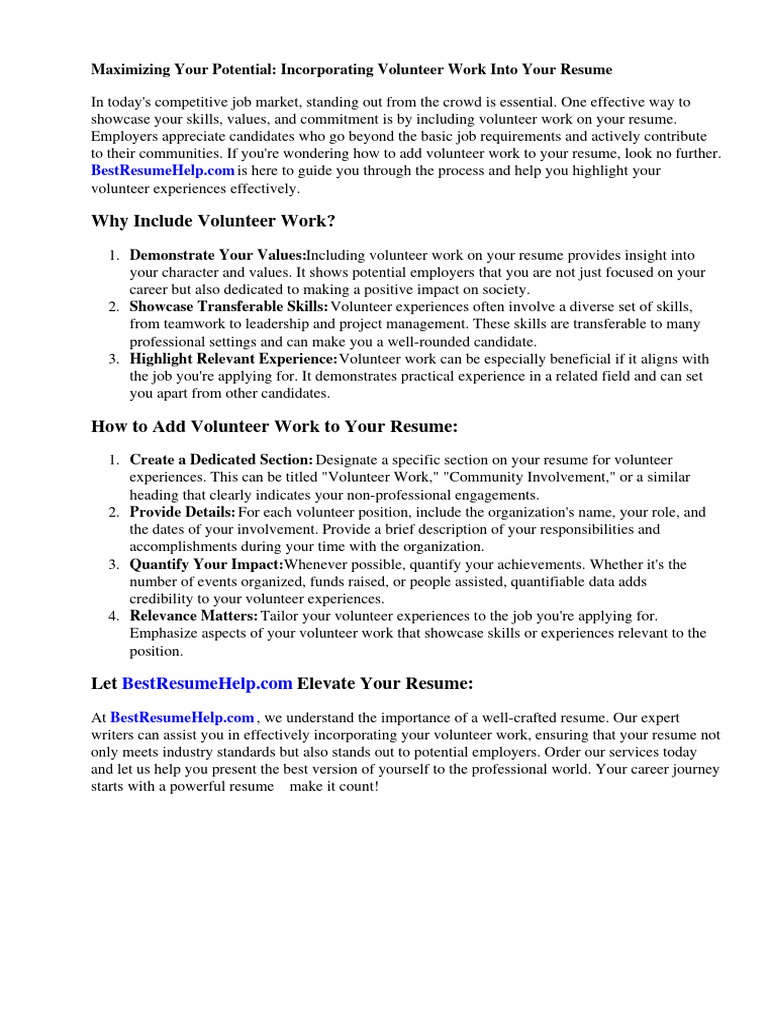 How to Write Volunteer Work in Resume to Boost Your Profile