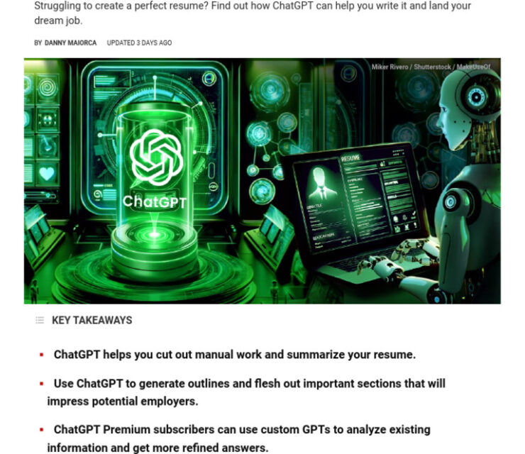 How to Use ChatGPT to Build a Resume That Shines