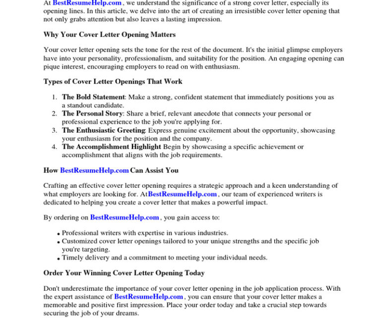 How to Make a Cover Letter for Resume That Opens Doors