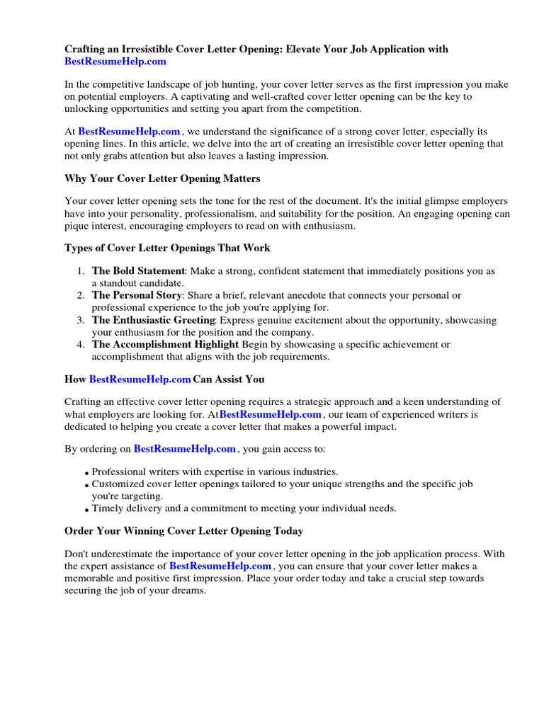 How to Make a Cover Letter for Resume That Opens Doors How to Make a Cover Letter for Resume That Opens Doors