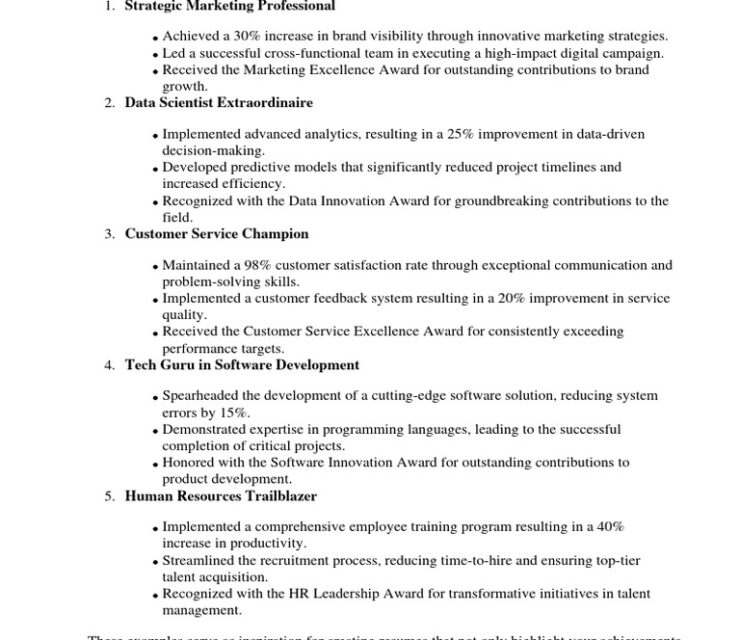 What Do the Best Resumes Look Like? See Winning Examples